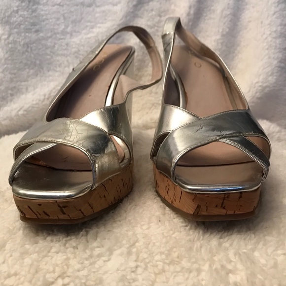 Aldo Shoes - Ladies Silver Sandals